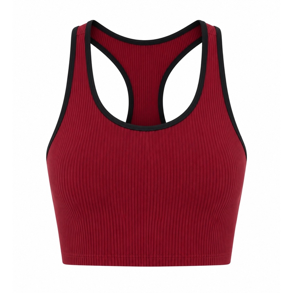 Forever 21 ribbed 90s Racerback Cropped sports bra Small workout athleisure gym